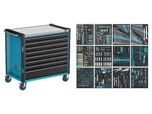 Tool trolley 179NXXLD ∙ assortment 619-pieces ∙ 8 Drawers total
