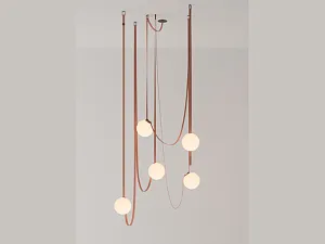 Pendant Lamp PLUSMINUS Composition terra red (Casambi-dimming)