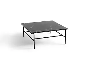 Side table REBAR 80 x 84 cm black marble