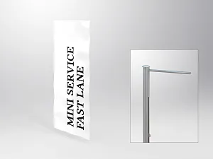 MINI SERVICE FAST LANE flag (horizontal) (80512460355)