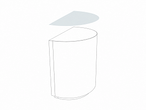 Film retrofit kit for Multifunctional Counter / Bar Counter End element right