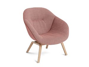 Lounge Chair AAL 83 Soft Light Beige / Rust & Clear Lacquered Oak About A Lounge 