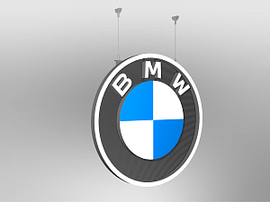 BMW logo size E4 suspended single sided, illuminated