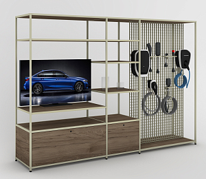Set BMW shelf for charging equipment EVE freestanding 600mm