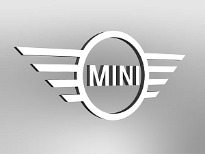 MINI logo size E3 wall mounted, illuminated