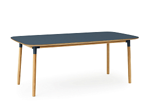 Table FORM 95 x 200 cm Linoleum blue