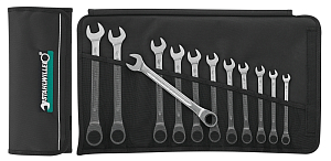 Set of ratchet combination spanners OPEN-RATCH 17F/12 8 - 19 12pcs