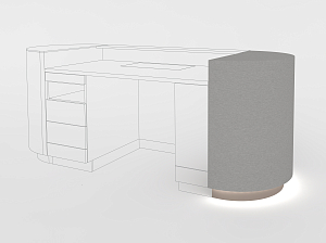 Multifunctional Counter / Bar Counter End element right
