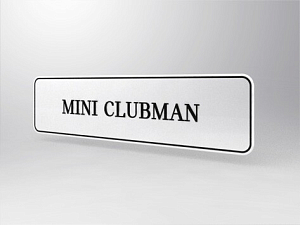 Model Plate MINI CLUBMAN