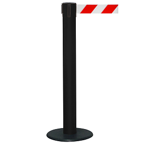 Retractable belt barrier, with red-white tape 50mm