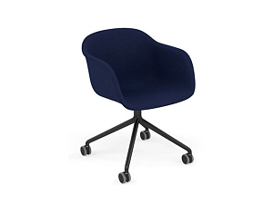 Armchair FIBER with castor 764 blue