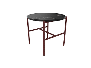 Beistelltisch REBAR Ø45 x H40,5 cm Marmor schwarz