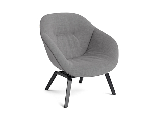 Lounge Chair AAL 83 Soft Light Grey & Solid Black Oak About A Lounge 