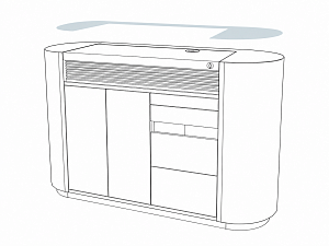 Film retrofit kit for Welcome Stand Sales/Service / height-adjustable