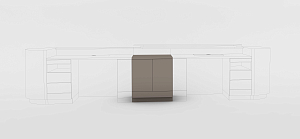 Multifunctional Counter sideboard with two doors