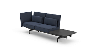 2 Seater Soft Work (BS)&nbsp;&nbsp;with table right, side panel left