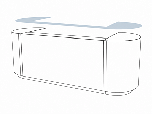 Film retrofit kit for Multifunctional counter with one workstation