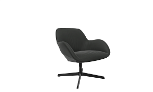 Sheru swivel armchair in black