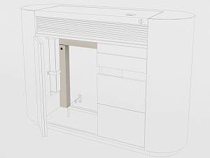 Cable duct retrofit kit for Welcome Stand Sales/Service / height-adjustable