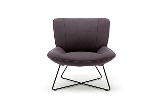 Lounge chair Rolf Benz 383 Credo black