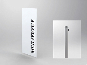 MINI SERVICE flag (vertical) (80512450447)