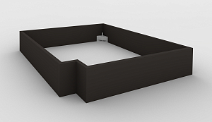 Reception desk corner plinth module