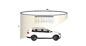 Chain Curtain Multifunctional Handover Bay Monochrome (high) right version