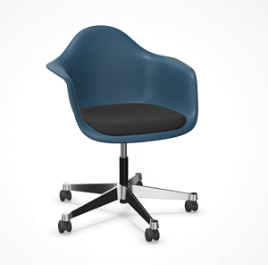 Eames Plastic Armchair RE PACC for carpet sea blue RE