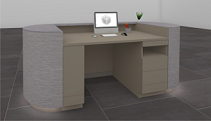 Multifunctional counter with one workstation