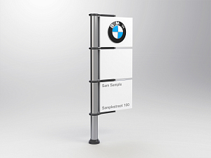BMW pylon P6<br />
without dealer lettering and anchor cage