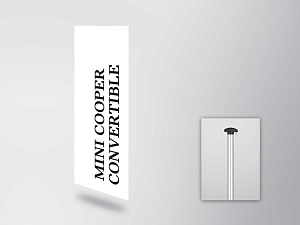 MINI COOPER CONVERTIBLE Letter flag (vertical)