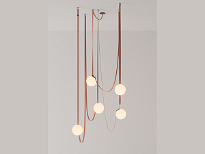 Pendeleuchte PLUSMINUS Komposition terra red (Casambi-Dimmung)