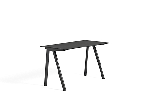 Desk CPH 90&nbsp;&nbsp;65 x 130 cm Black Linoleum & Oak Black Lacquered