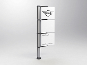 MINI pylon P3<br />
without dealer lettering and anchor cage