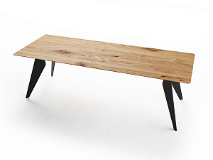 Dining Table HOOGLAND 90 x 220 cm oak
