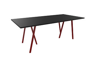 Tisch LOOP STAND 92 x 200 cm schwarz