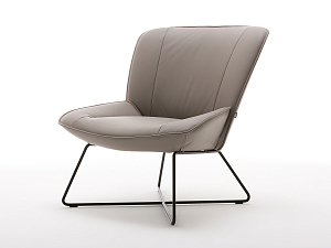 Lounge chair Rolf Benz 383 Credo dustgrey